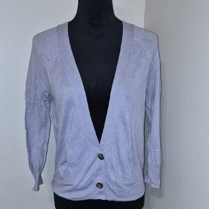 American Eagle Outfitters Light Purple Buttoned Cardigan